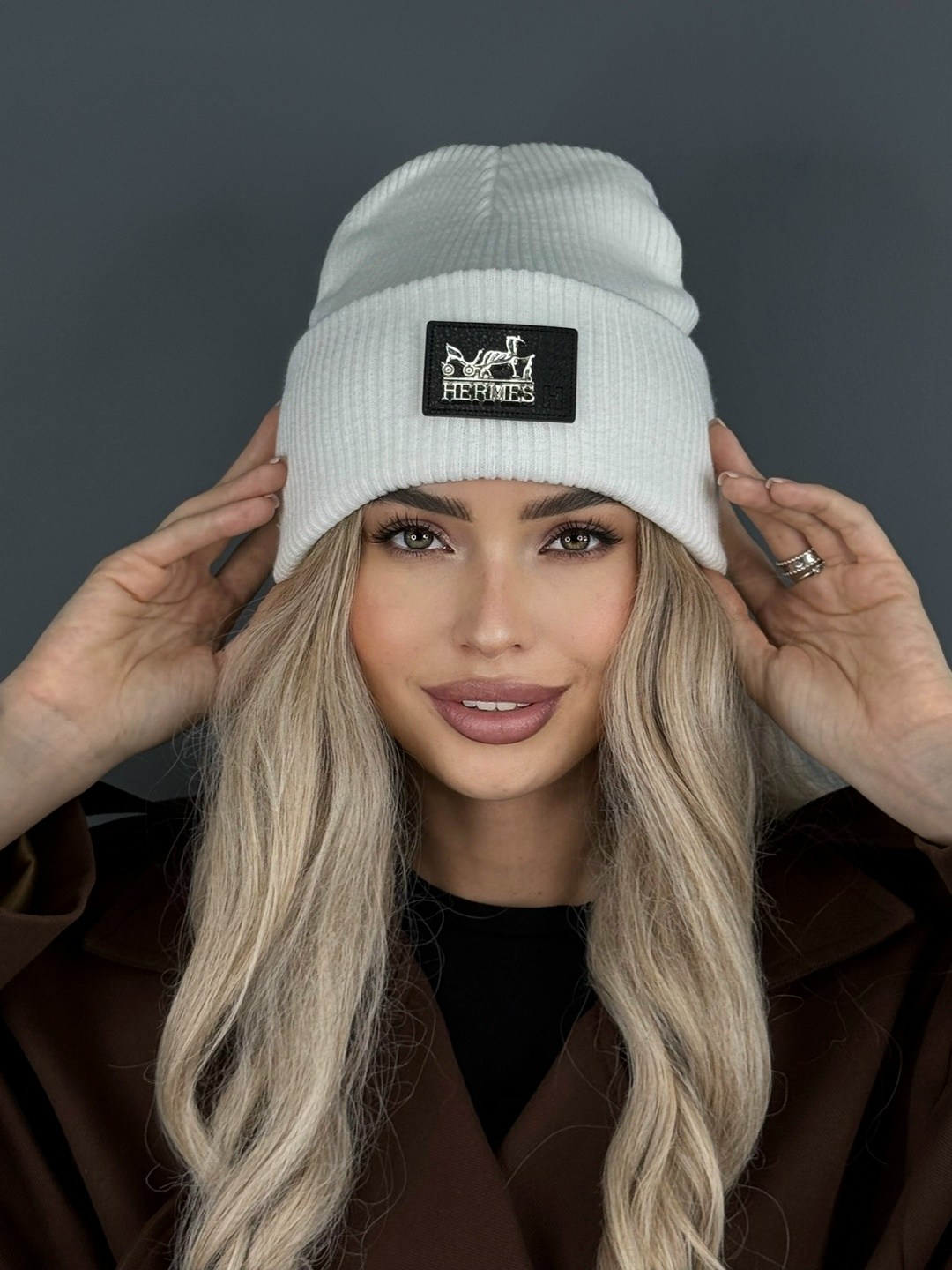 женская шапка,шапка бини,брендовые шапки,вязаная шапка,шапка зимняя модная