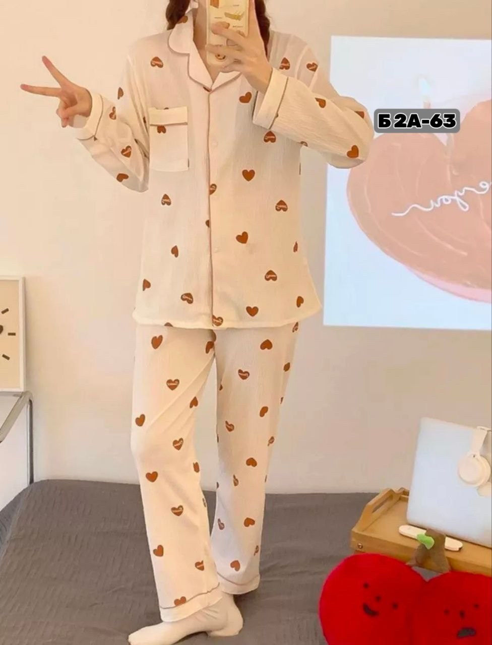 пижамы женски,домашняя одежда пижама,пижама со штанами и рубашкой с сердечками,женский пижама,женская пижама комплект