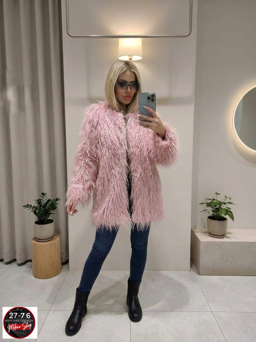 розовая шубка,шуба из ламы,женская шуба,пушистое пальто,шуба розовая