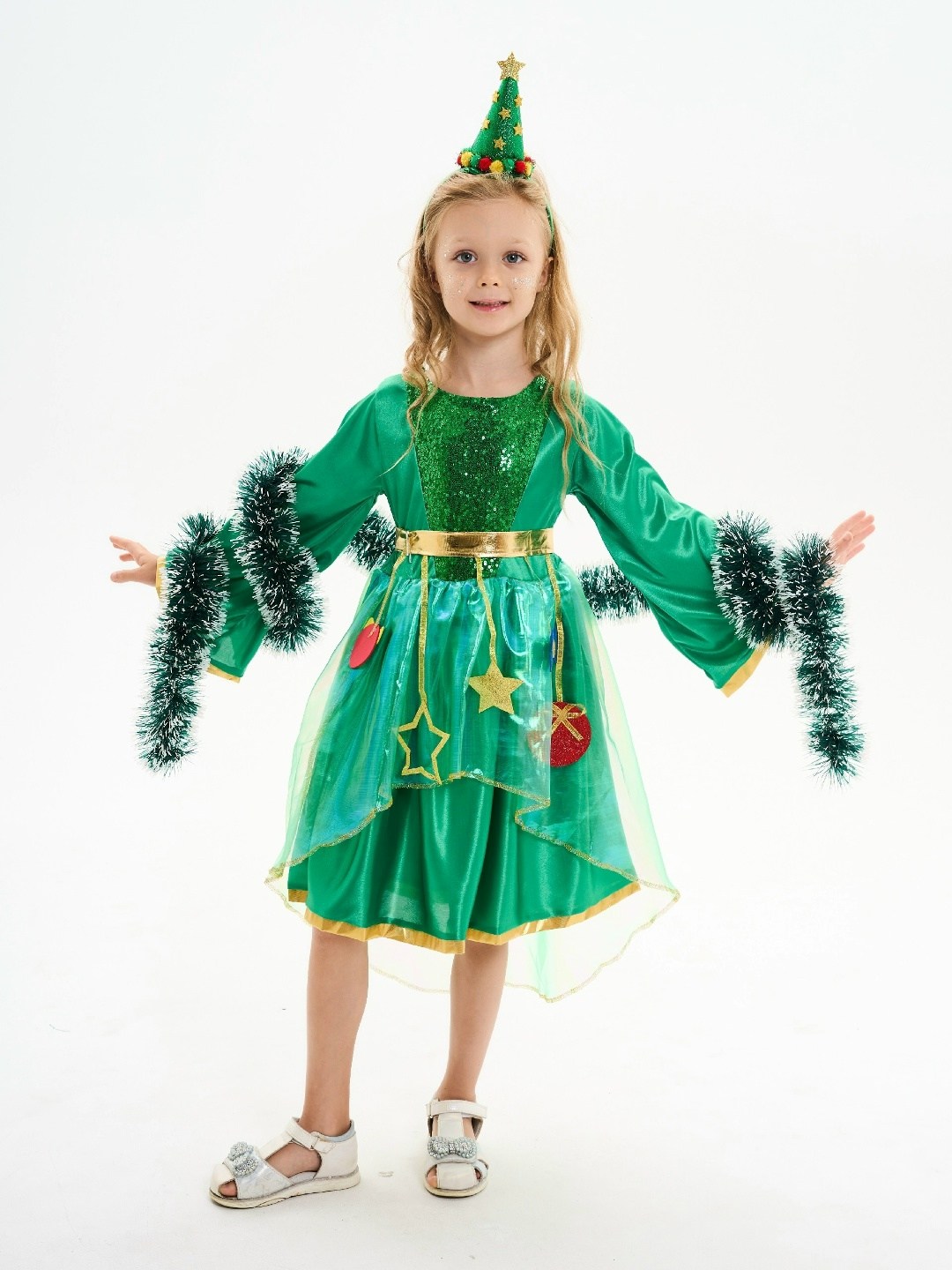 карнавальные костюм елочка,новогодний костюм елочка для девочки,костюм елочка для девочки,костюм елочка,карнавальный костюм новогодний платье елка для