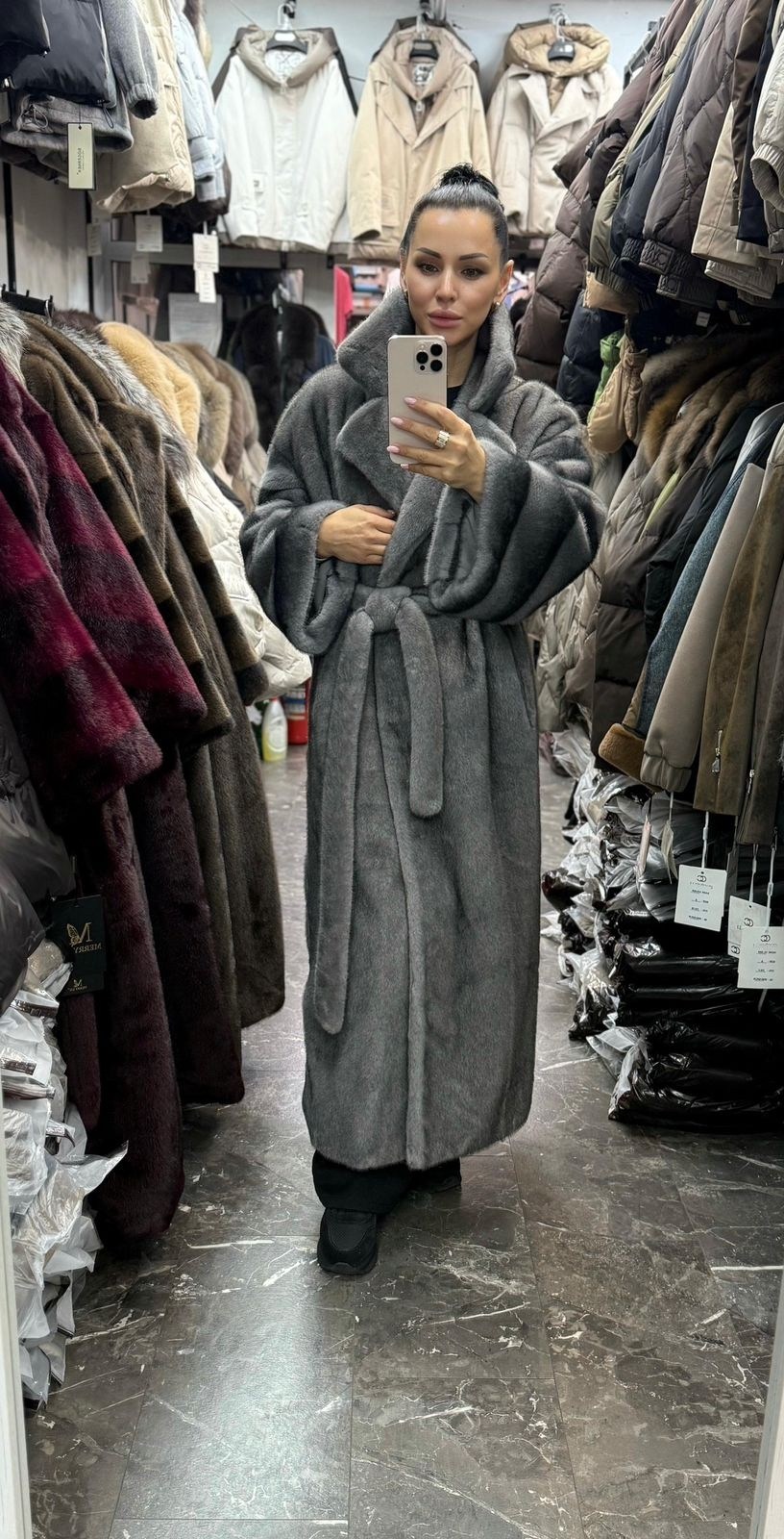 шуба норковая,серая норковая шуба,шуба из норки,длинная шуба,норковая шуба оверсайз