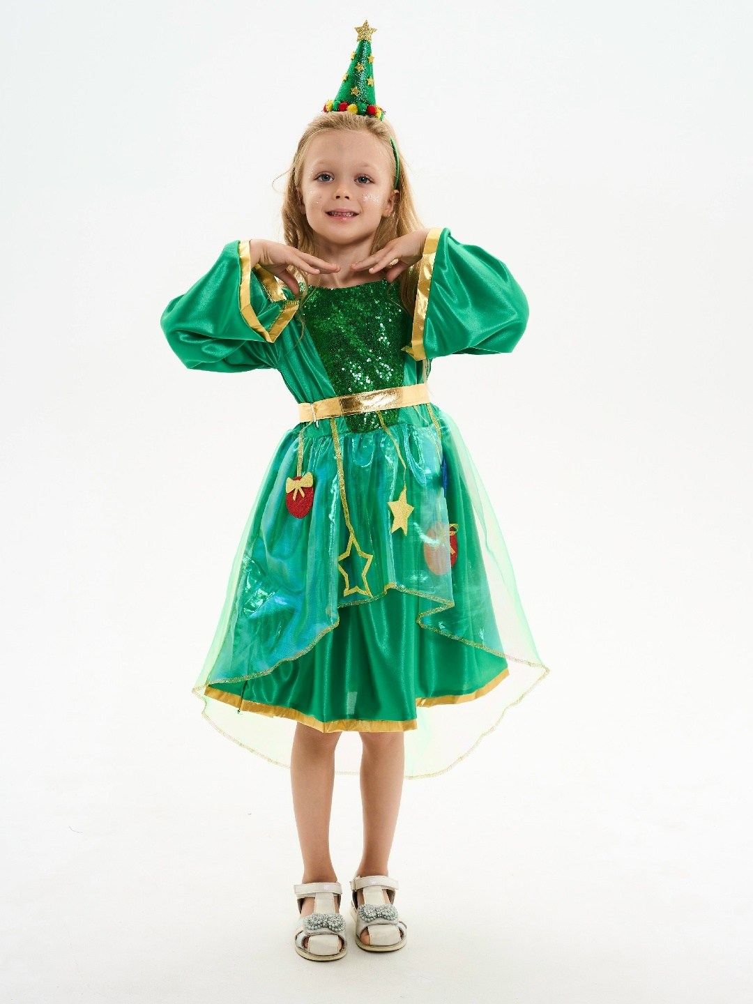 карнавальные костюм елочка,новогодний костюм елочка для девочки,костюм елочка для девочки,костюм елочка,карнавальный костюм новогодний платье елка для