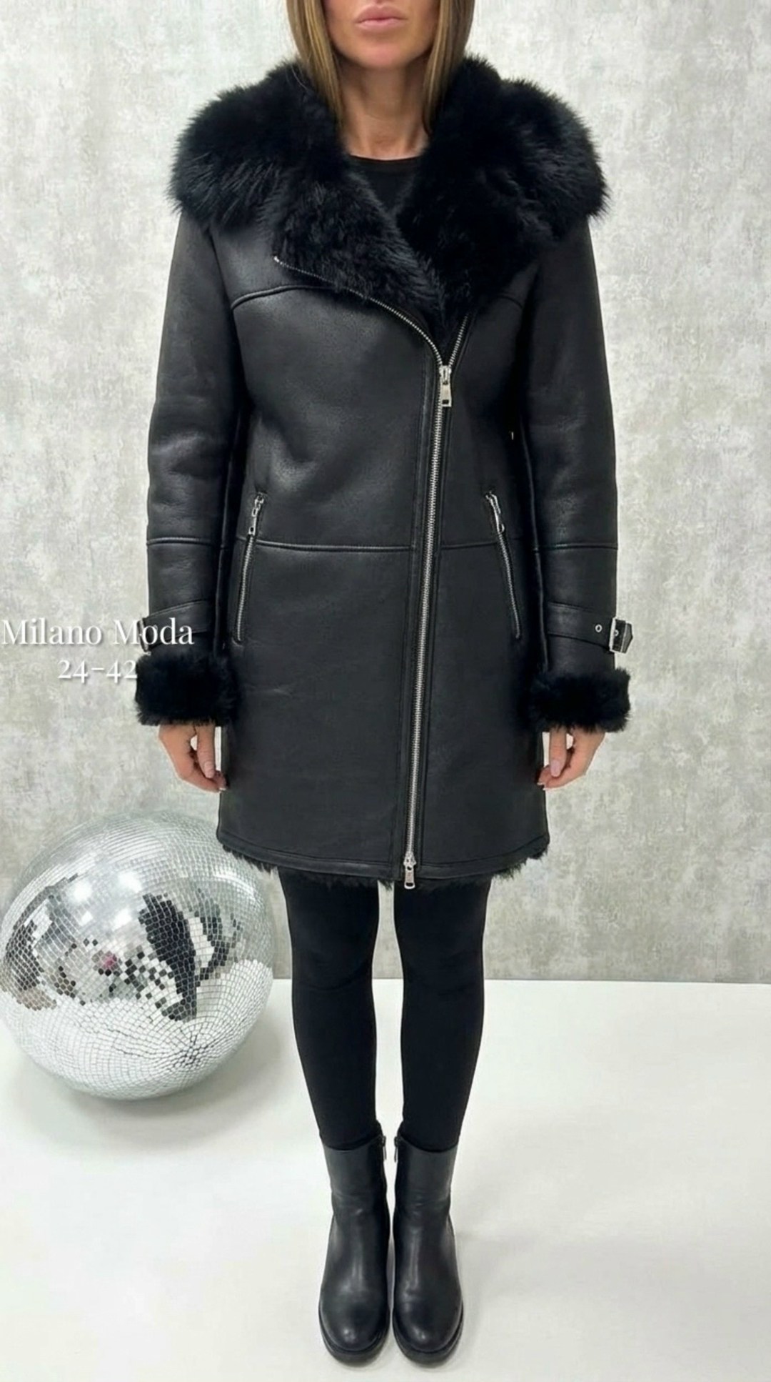 дублёнка авиатор женская удлиненная,женская дубленка,дубленка удлиненная,дубленка женская из натуральной овчины,черная дубленка