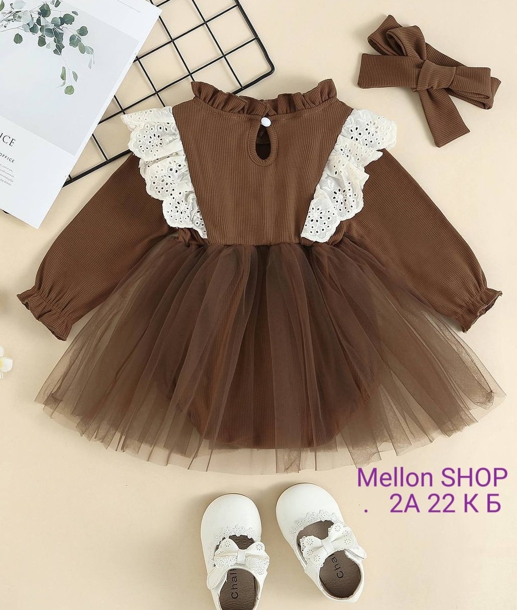 платье коричневое,юбка пачка,юбка с оборками,платье для девочек,пышная юбка пачка