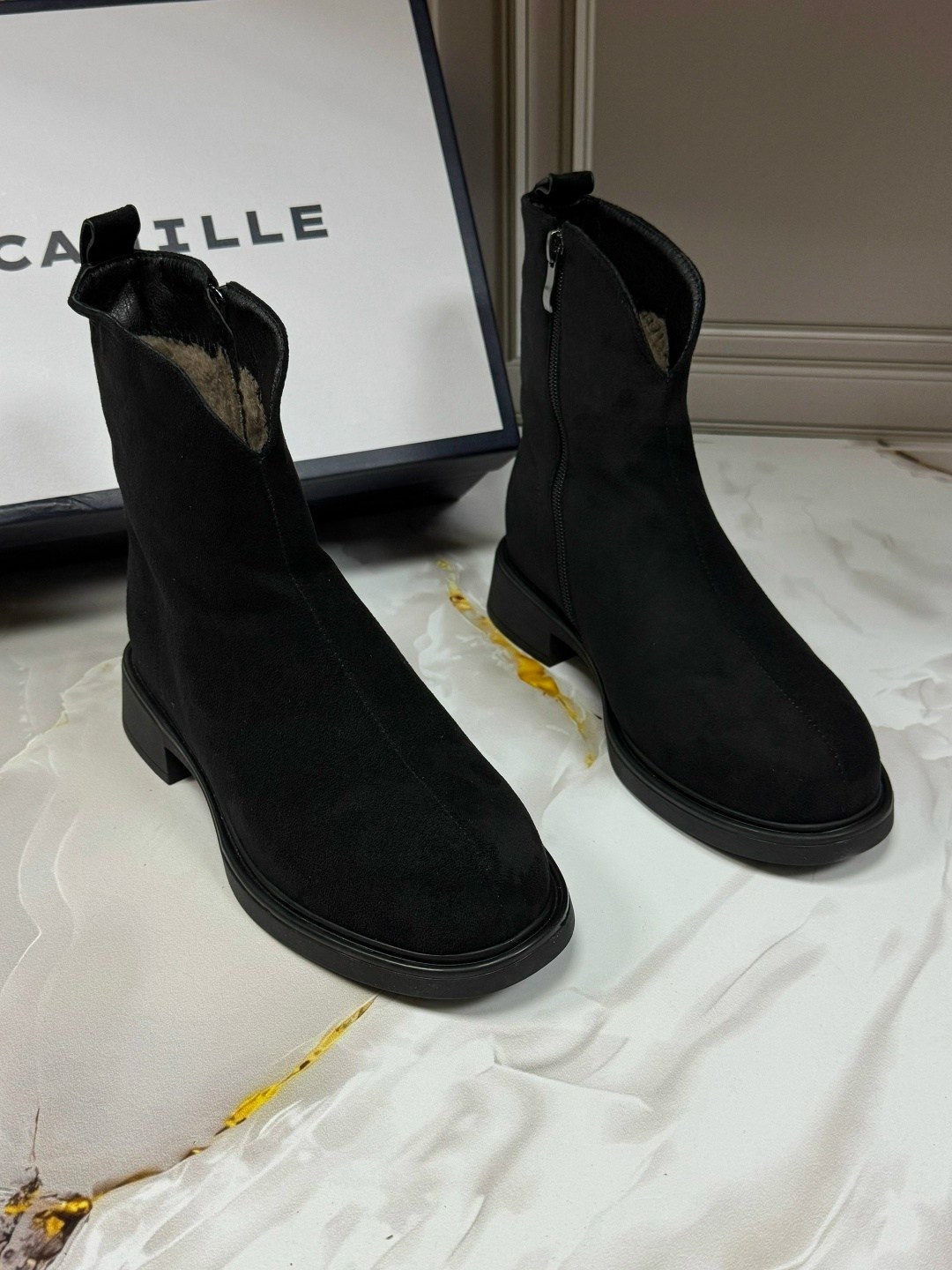 ,ботинки женские,юничел замшевые зимние ботинки,полусапоги,ботинки женские замшевые