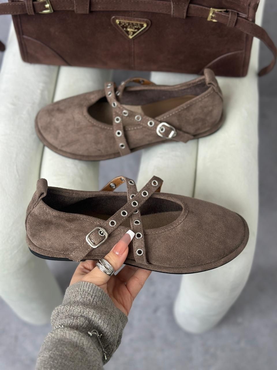 ,женская ,балетки замшевые,балетки женские,коричневые балетки