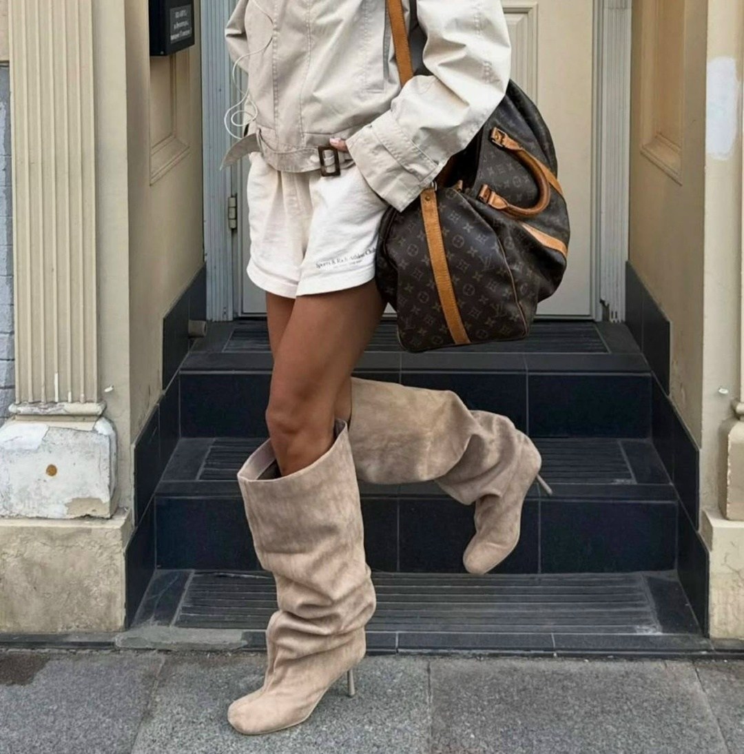 высокие сапоги,женские сапоги,модные сапоги,сапоги до колен,замшевые сапоги