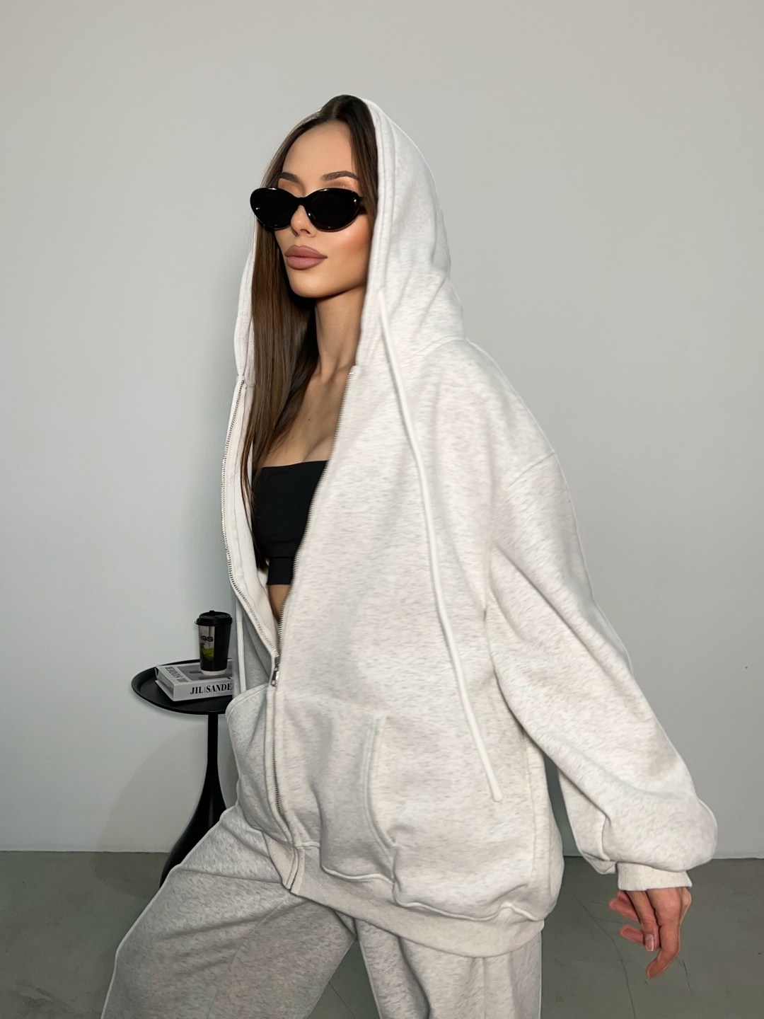 cпортивный костюм оверсайз,толстовка оверсайз,костюм худи,одежда стильная,флисовая толстовка