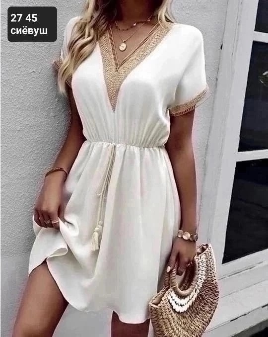 женское летнее платье,платье с поясом повседневное,платье женская,черное летнее платье,платье с поясом