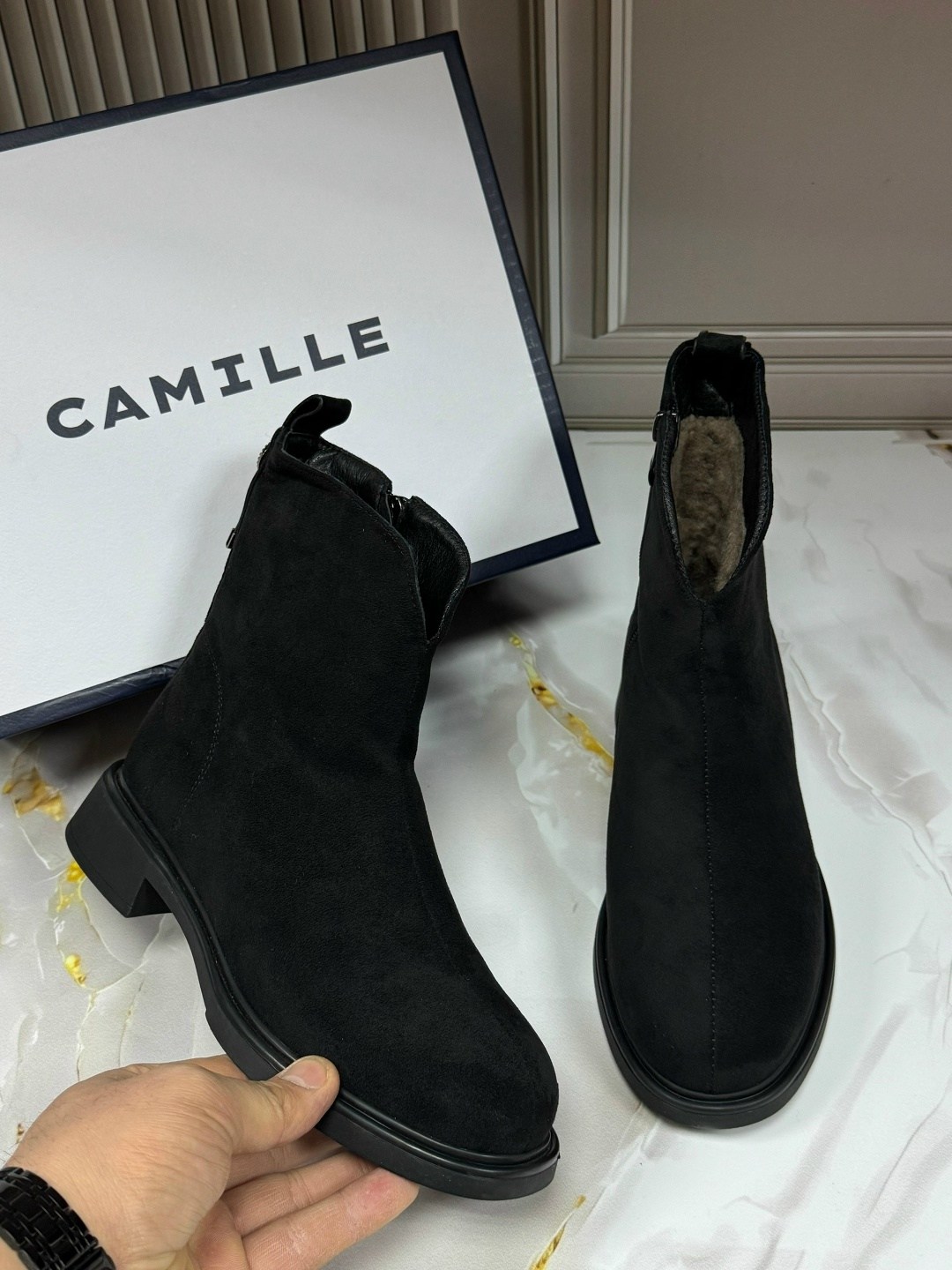 ,ботинки женские,юничел замшевые зимние ботинки,полусапоги,ботинки женские замшевые