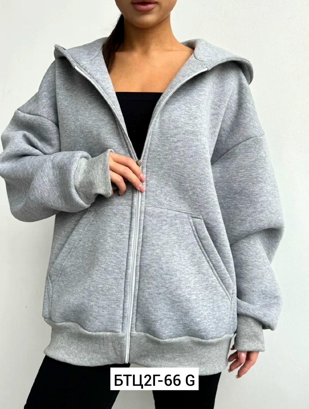 толстовка на молнии из футера с начесом,толстовка из футера с начесом,женское толстовка,кофта оверсайз,футер с начесом серый меланж
