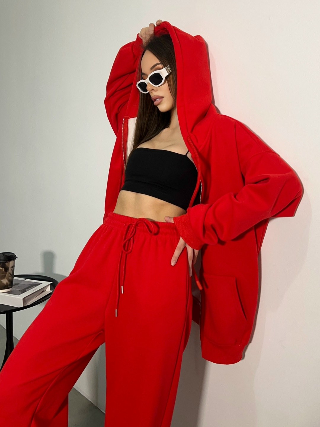 cпортивный костюм оверсайз,толстовка оверсайз,костюм худи,одежда стильная,флисовая толстовка