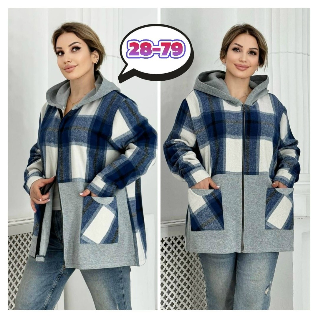 рубашка женская в клетку с капюшоном, больших размеров,кофта теплая,кофта женская,кардиган