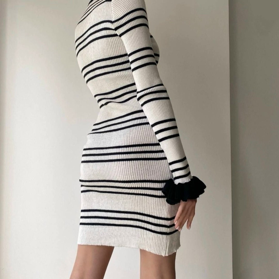 платье женская, платье,трикотажное платье,платье с полосками,женское трикотажное платье в полоску