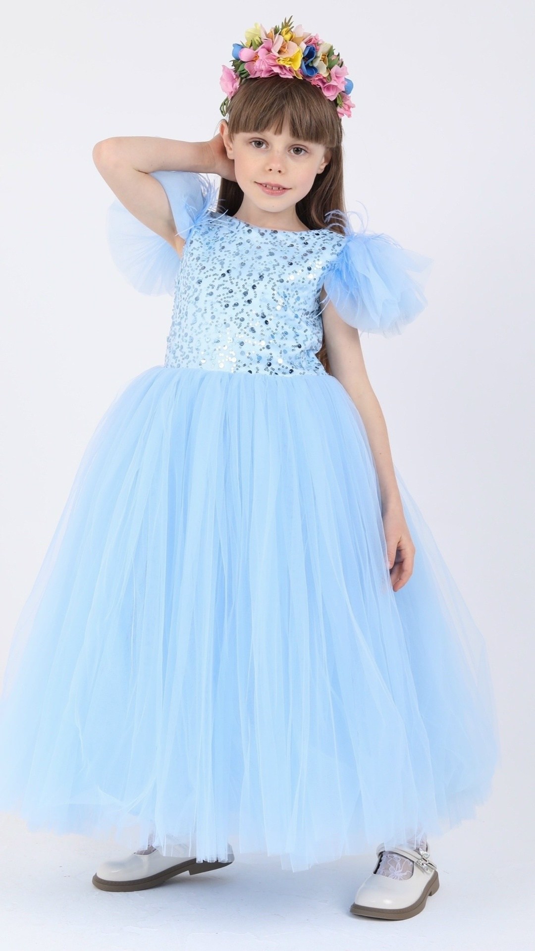 платье нарядное для девочек,детские бальные платья,для девочек платья,голубое платье для девочки,платье нарядное