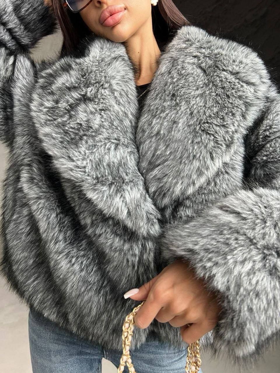 искусственная шуба,короткая шуба,женская шуба,шуба из экомеха,серая шуба