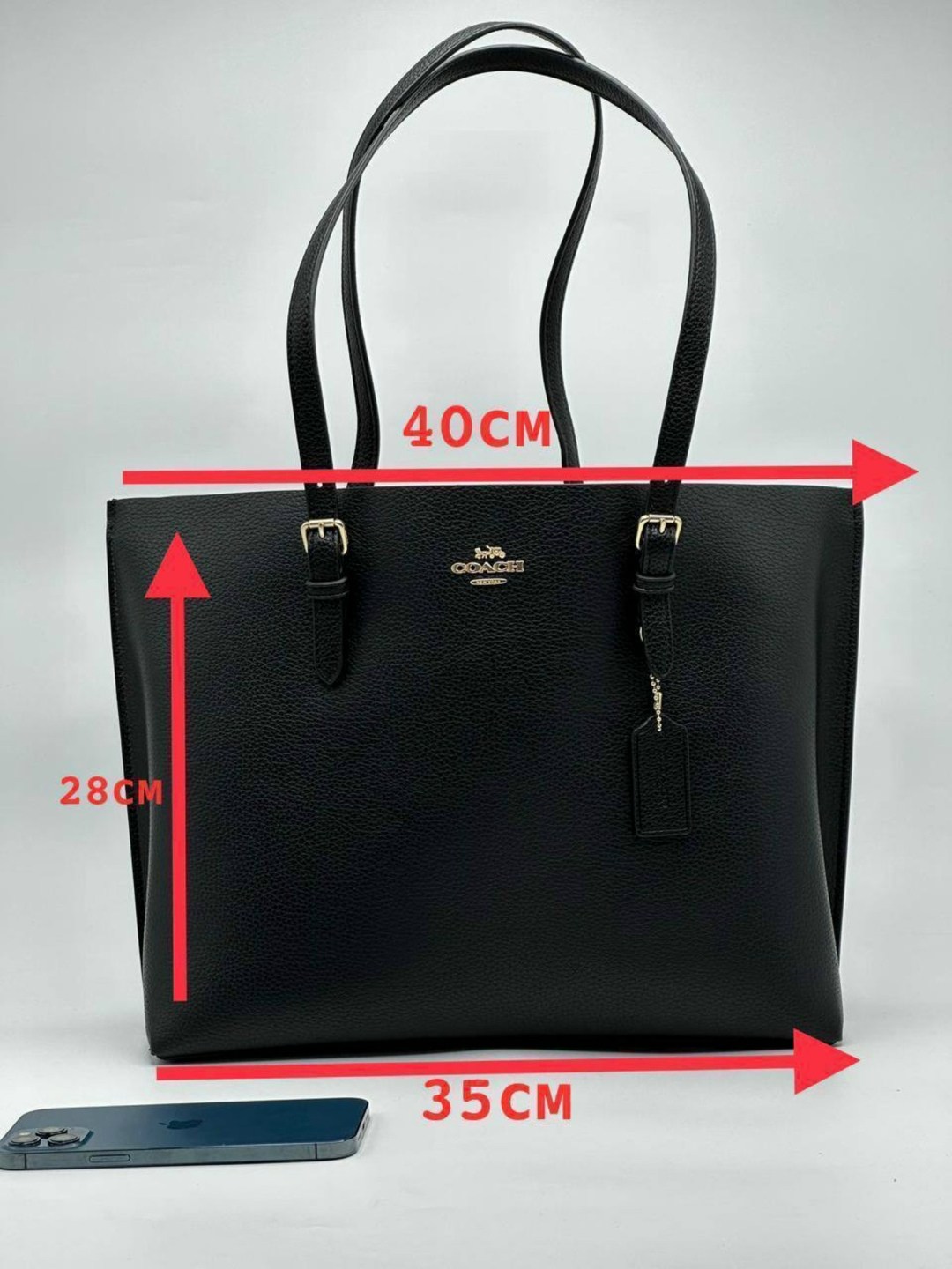 сумка тоут coach,женская сумка coach,сумка шоппер coach,стильная сумка,черная сумка
