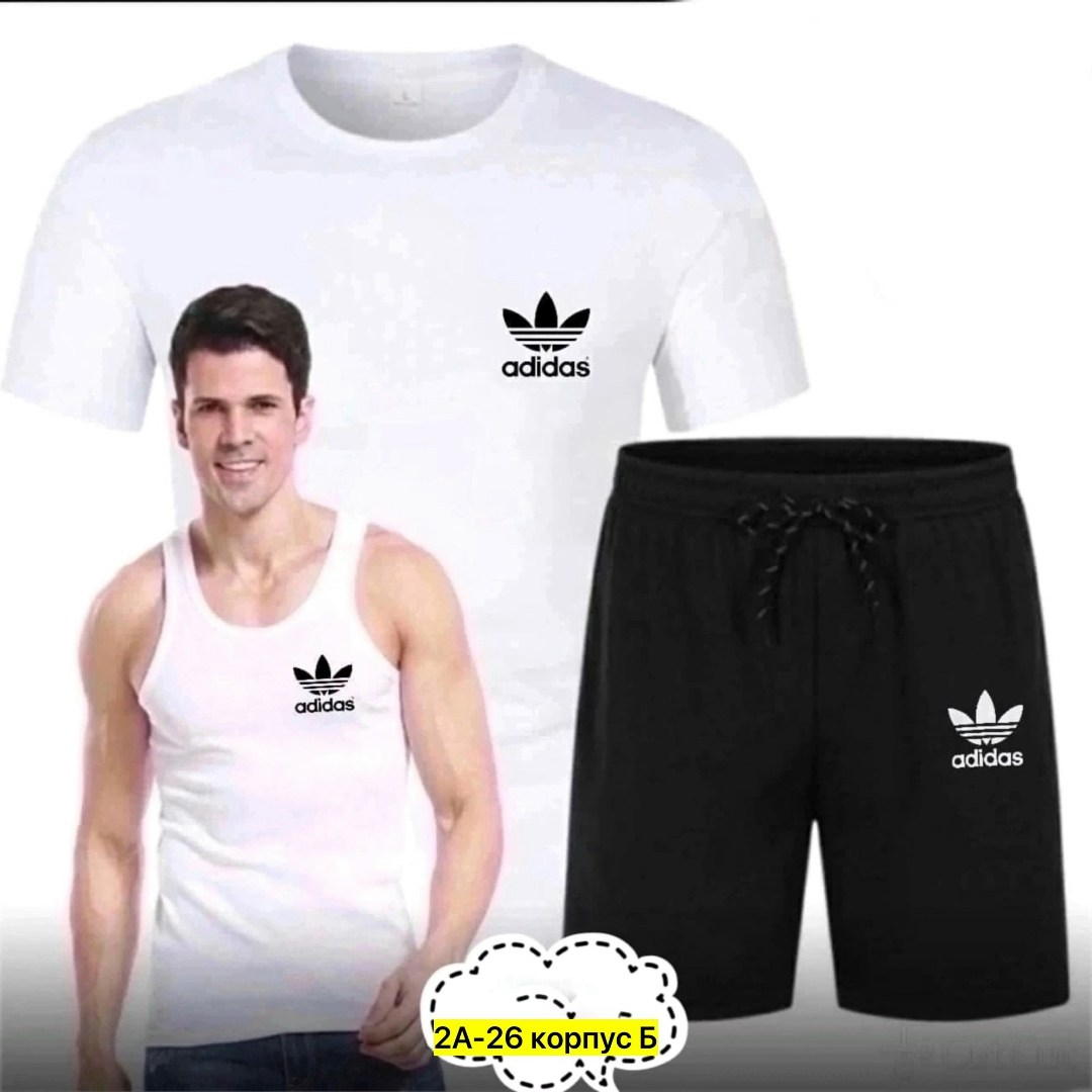 летняя,комплект футболок adidas,костюмы спортивные мужские,спорт костюм,мужской спорт
