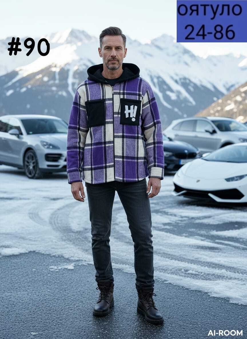 куртка рубашка,мужская рубашка в клетку,рубашка теплая в клетку с капюшоном,стильная рубашка мужская,куртка рубашка мужская