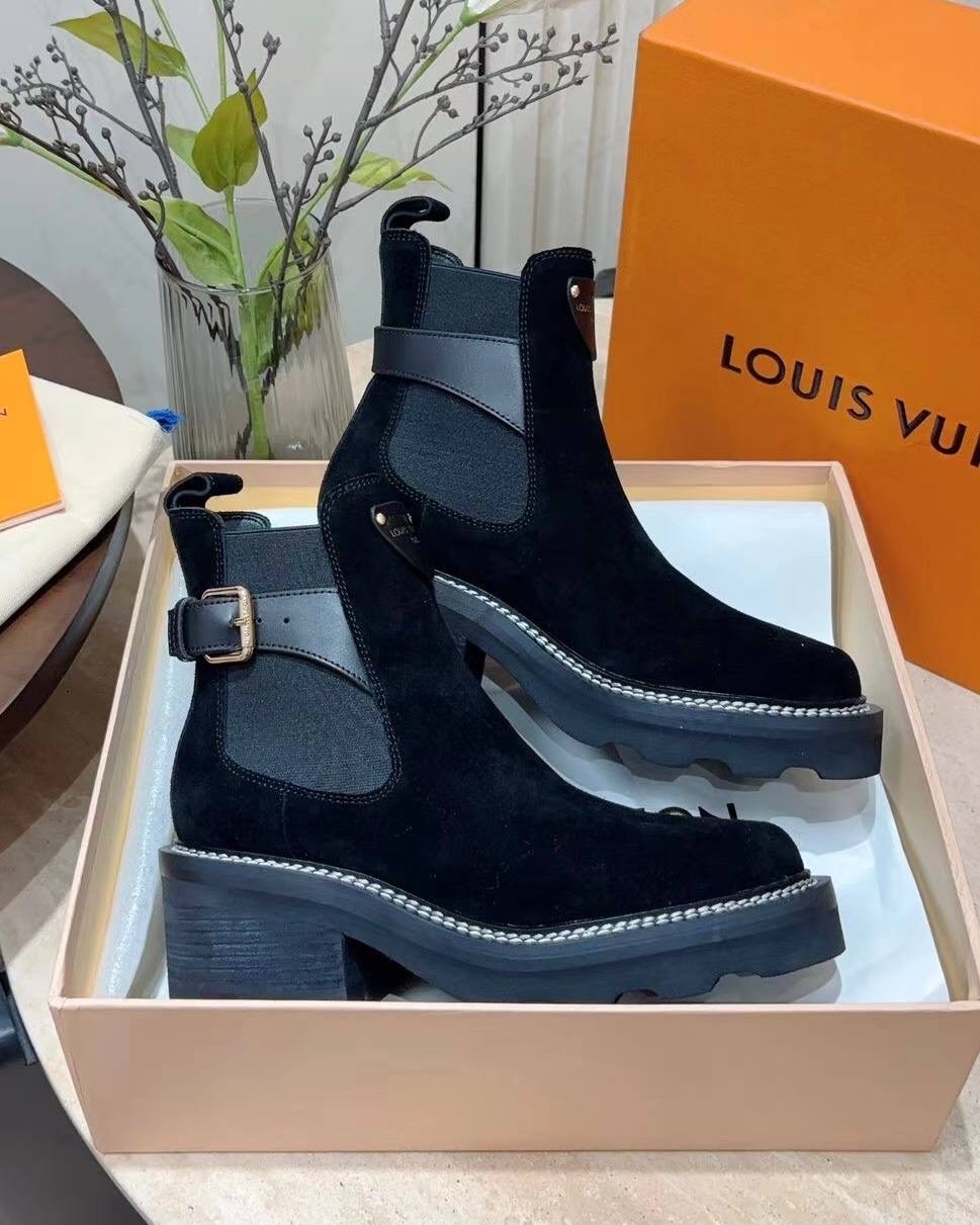 женские ботильоны louis vuitton,,ботинки louis vuitton,модные ботинки,зимняя  женская