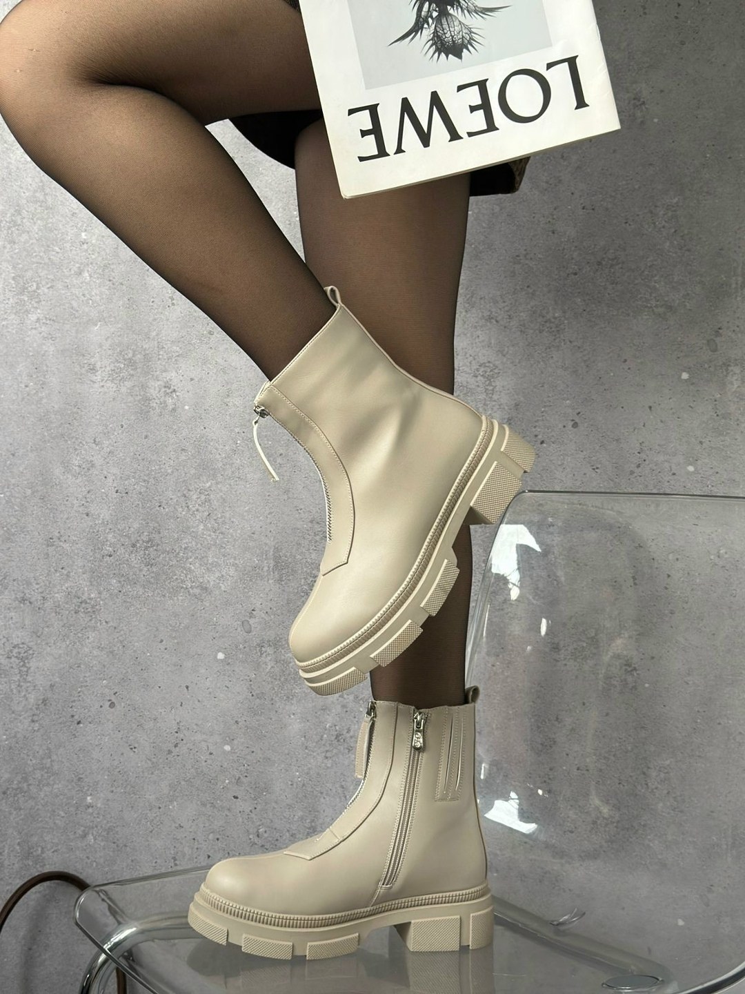 ,женские ботинки,зимняя  женская,ботинки бежевые,ботинки модные