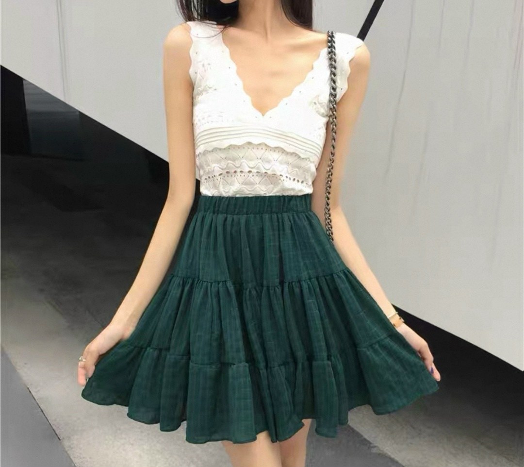 юбка с оборками,юбки женские,стильная юбка,юбка в корейском стиле,юбка повседневная