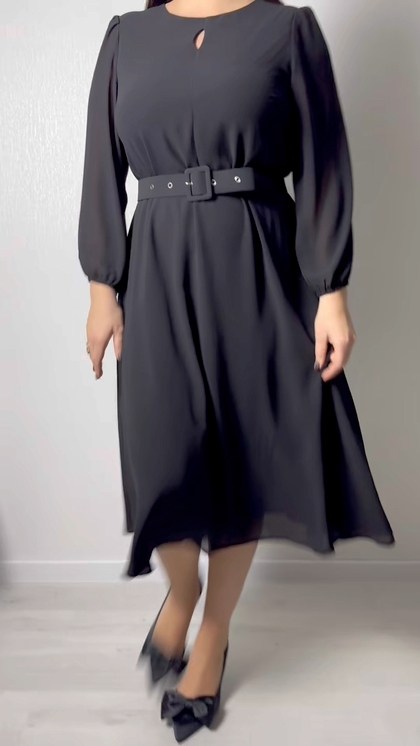 платье,нарядное платье,шифоновое платье,платье черное,платье миди