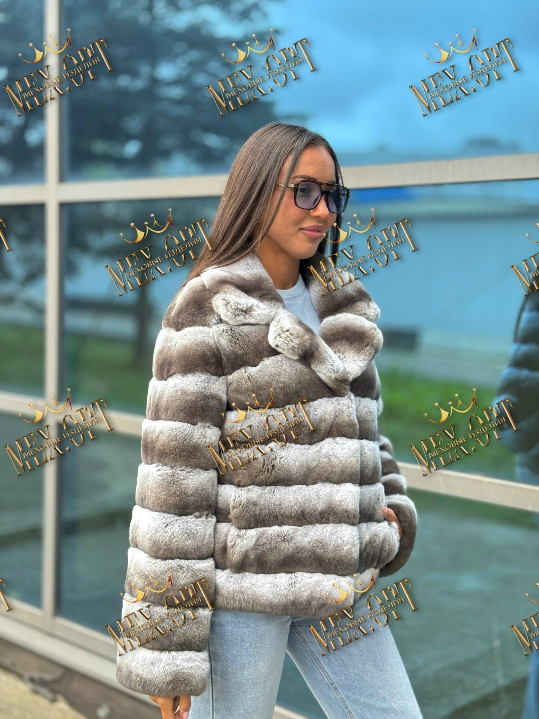 шуба шиншилла,женская шуба из натурального меха кролика рекс,шуба из шиншилл,шуба кролик рекс,шуба из кролика рекс