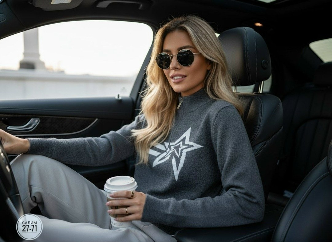 женская кофта,модные свитера,джемпер со звездами,свитера женские,кофта кашемир