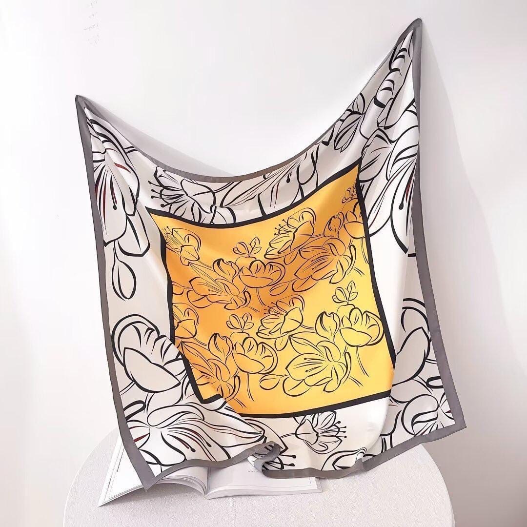 женский атласный шарф с принтом,женский атласный шарф,женский шелковый шарф с принтом,женский шелковый шарф,шарф женский платок