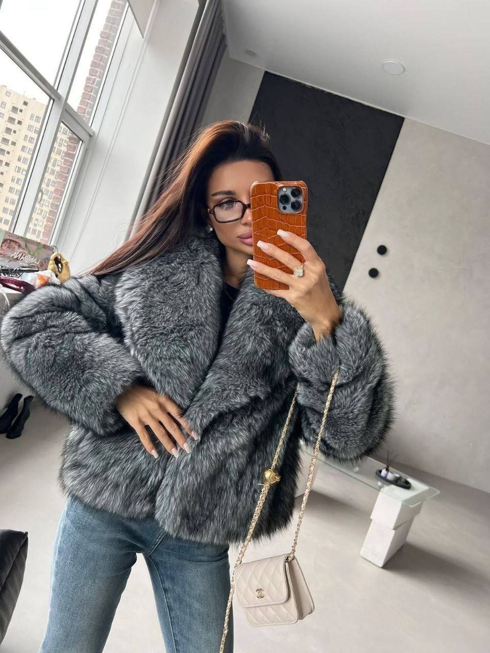 искусственная шуба,короткая шуба,женская шуба,шуба из экомеха,серая шуба