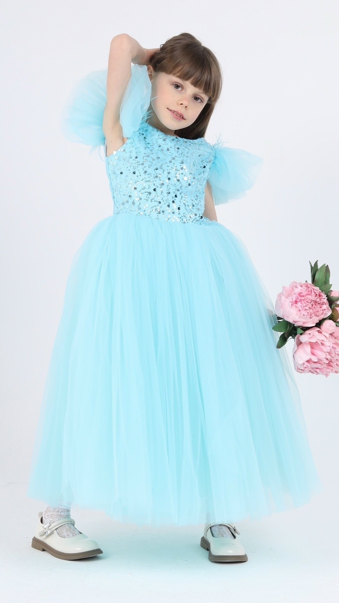платье нарядное для девочек,детские бальные платья,для девочек платья,голубое платье для девочки,платье нарядное
