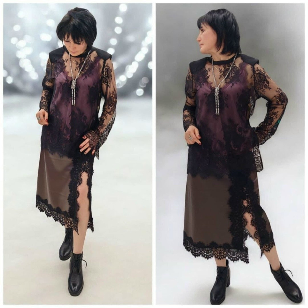 юбка для полных,юбка,юбка женская,юбка с кружевами,кожаная юбка с кружевом