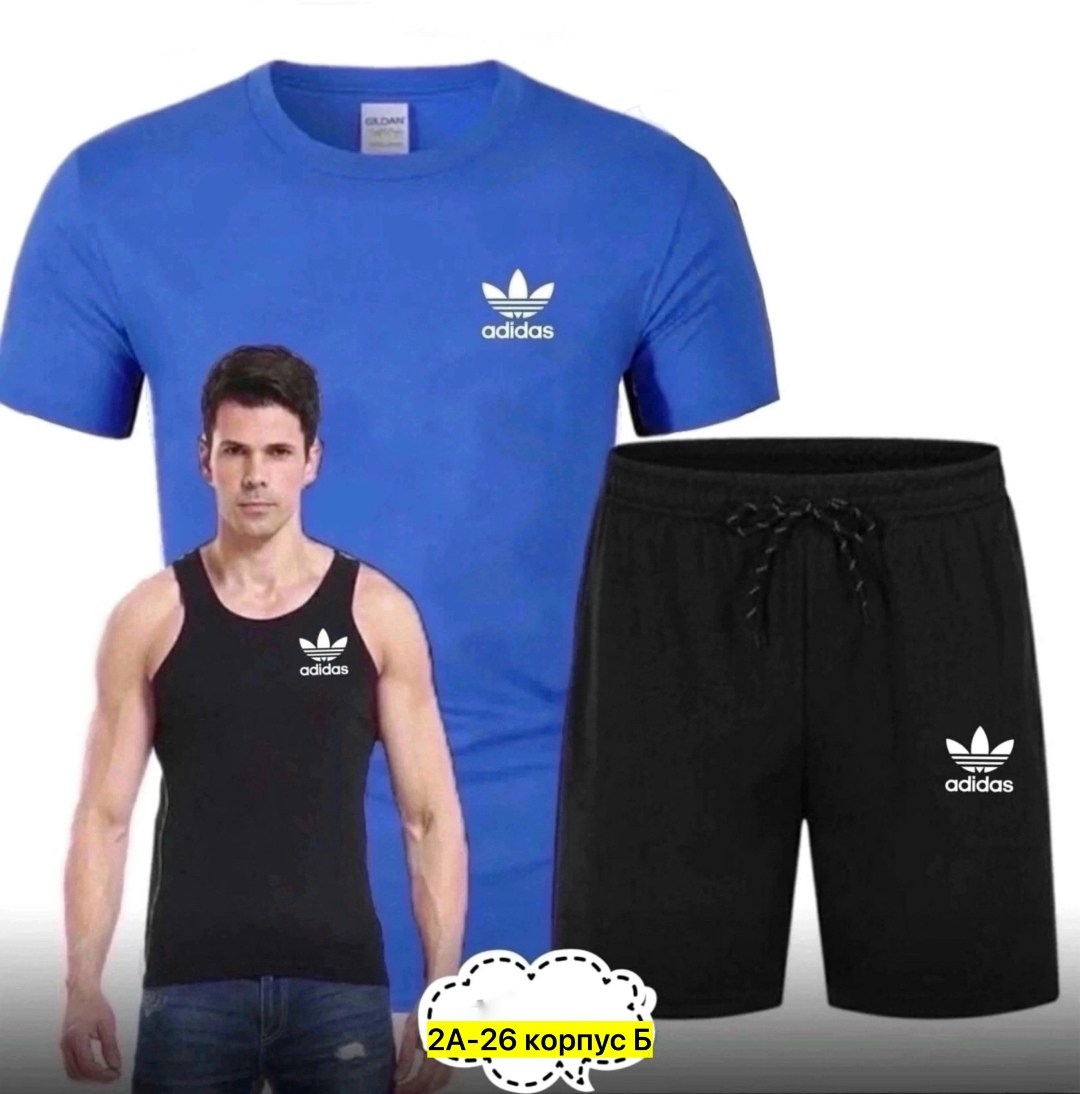летняя,комплект футболок adidas,костюмы спортивные мужские,спорт костюм,мужской спорт