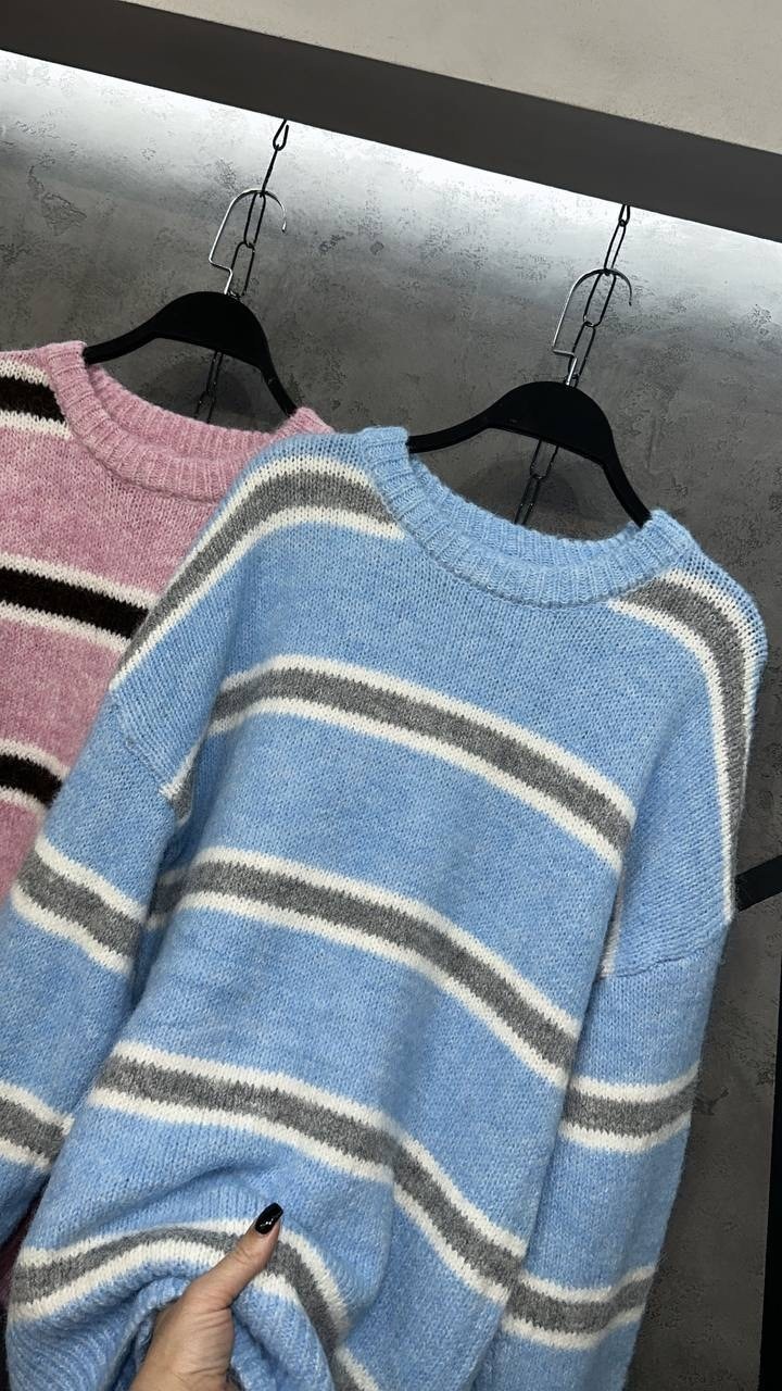 свитер в полоску,свитер,полосатый свитер,вязаный свитер в полоску,джемпер для женщин