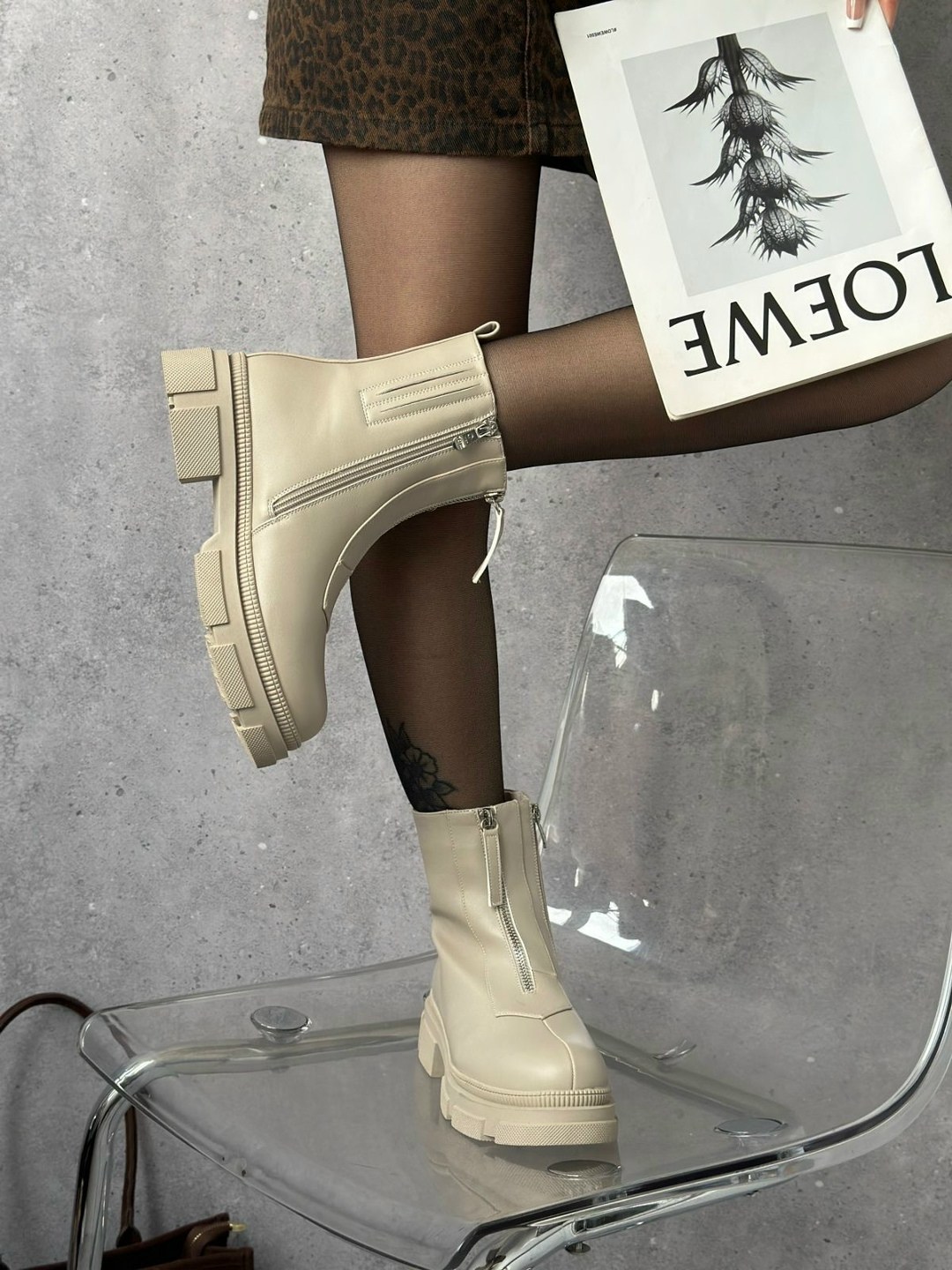 ,женские ботинки,зимняя  женская,ботинки бежевые,ботинки модные