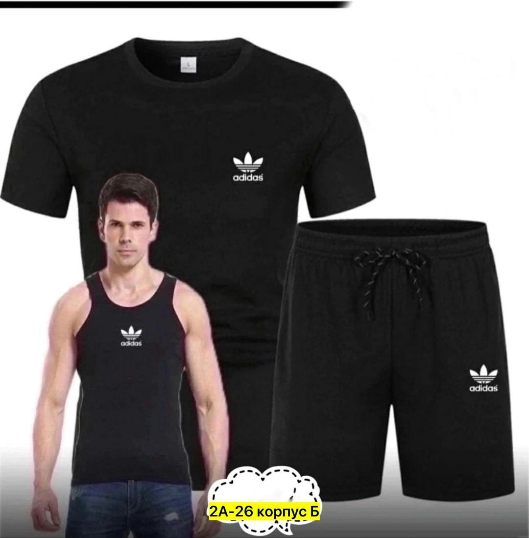 летняя,комплект футболок adidas,костюмы спортивные мужские,спорт костюм,мужской спорт