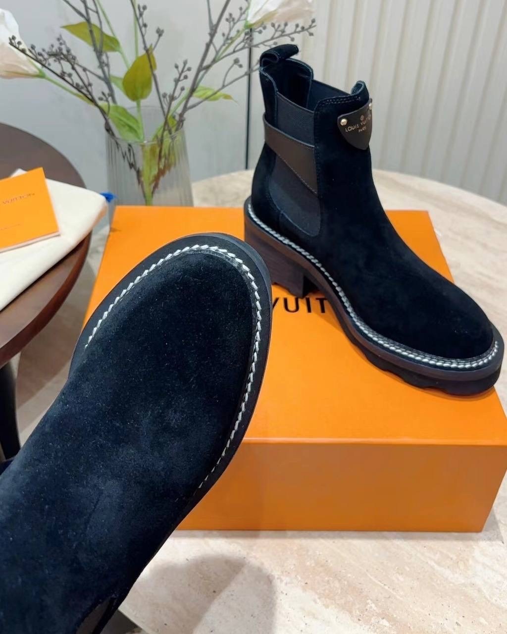 женские ботильоны louis vuitton,,ботинки louis vuitton,модные ботинки,зимняя  женская