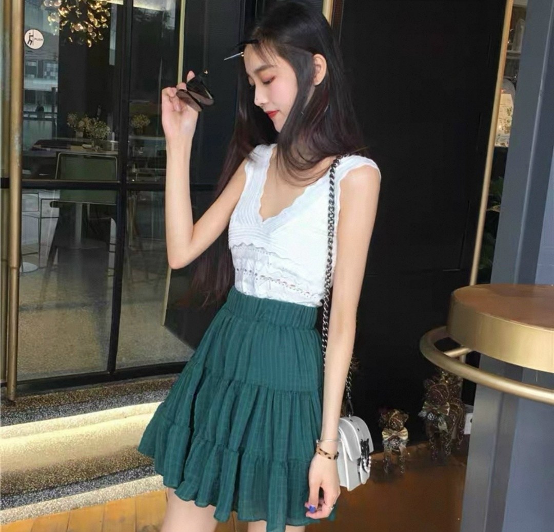 юбка с оборками,юбки женские,стильная юбка,юбка в корейском стиле,юбка повседневная