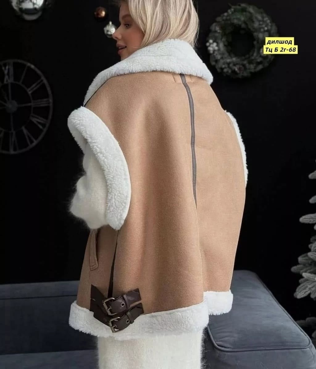 жилетка авиатор,модное пальто,пальто пончо,женская дубленка,полупальто