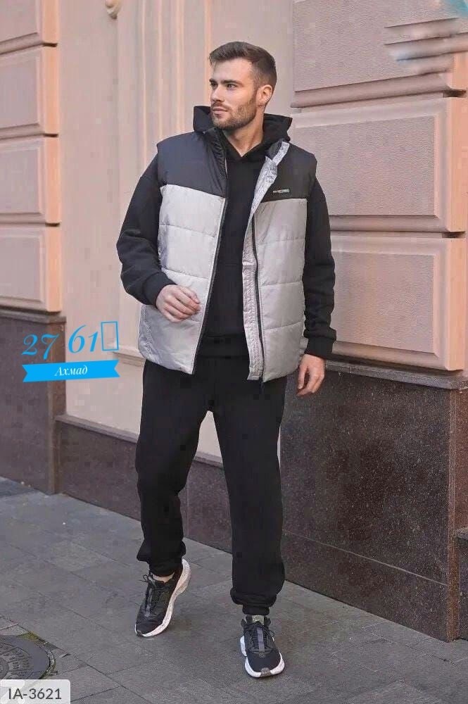 костюм тройка теплый на флисе,костюмы спортивные мужские,костюм на флисе,мужской теплый спортивный костюм на флисе,жилетка на синтепоне