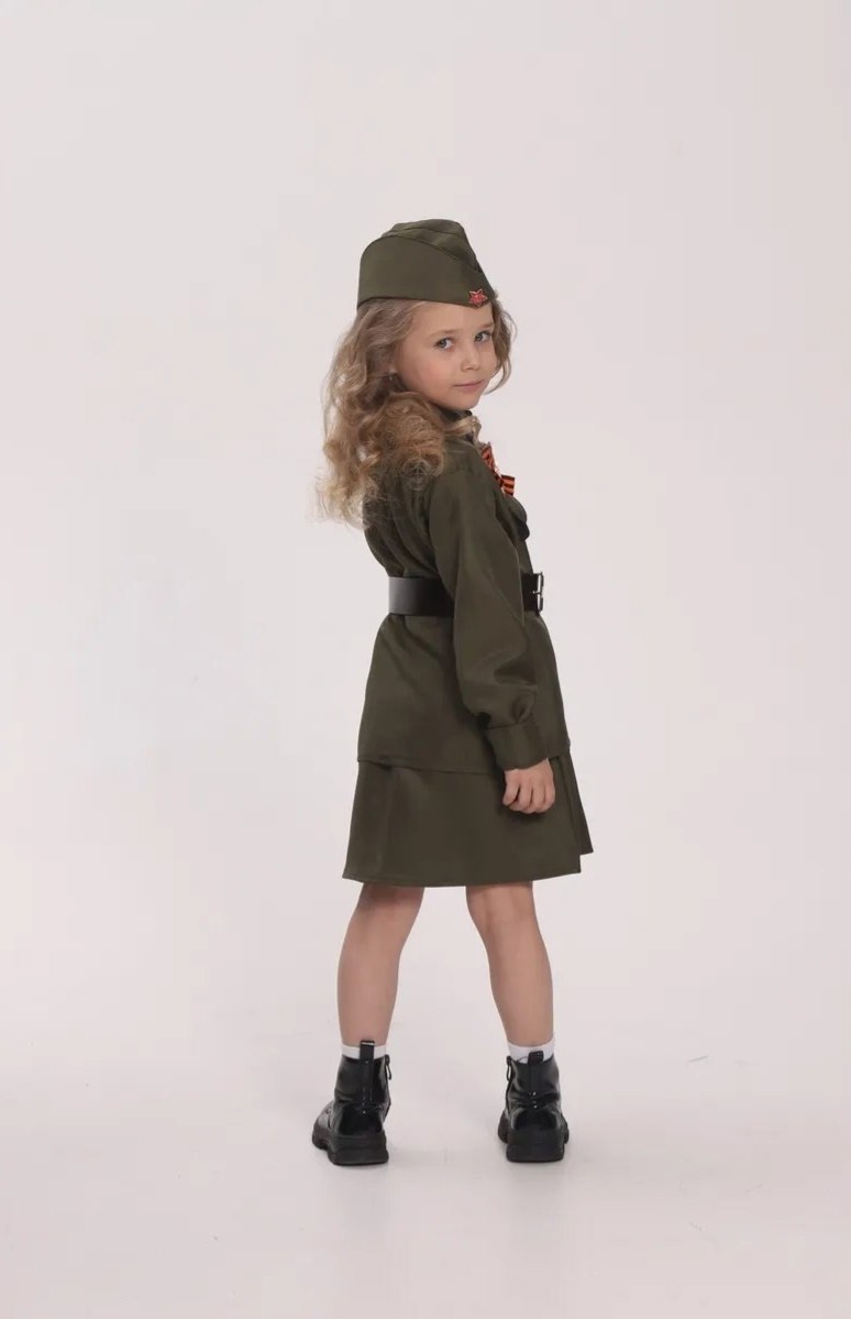 детская военная форма,военная форма для девочек,костюм солдатка пуговка,костюм военный для девочки гимнастёрка,военный костюм для девочки