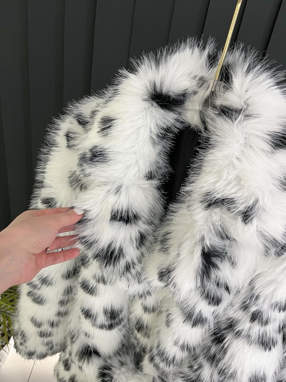 пальто из искусственного меха с леопардовым,пальто из искусственного меха,меховое пальто,меховое пальто женское,модная шуба