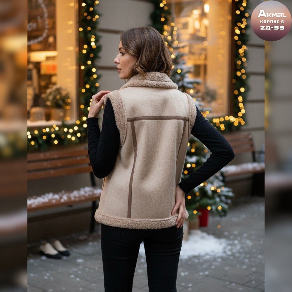 жилетка дубленка,жилет меховой,жилетка дубленка утепленная меховая,дубленка женская,женская жилетка