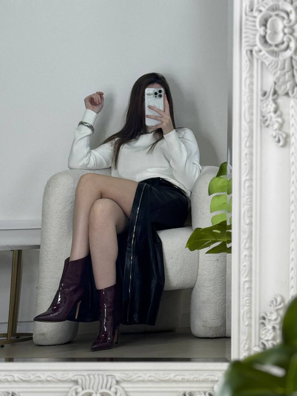 юбка из искусственной кожи,юбка кожаная миди с разрезом,кожаная юбка с разрезом,длинная кожаная юбка,юбка из экокожи миди