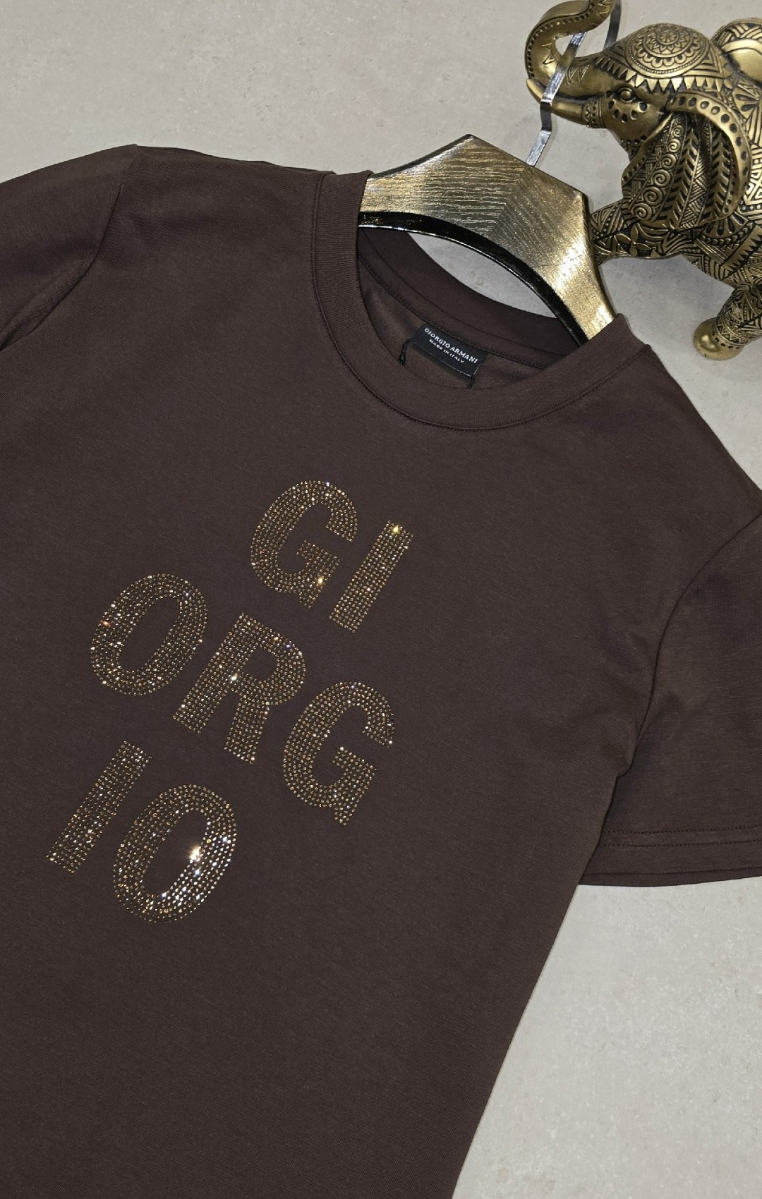 футболка dolce gabbana,футболки мужские,футболка,коричневая футболка,футболки для мужчин