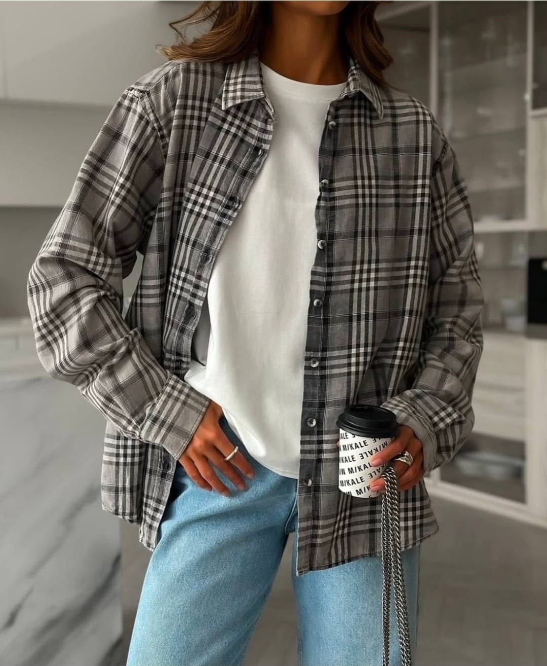 рубашка оверсайз в клетку betrendy wear,женская рубашка в клетку,оверсайз рубашка в клетку,рубашка оверсайз в клетку одежда женская,женская рубашка в клетку оверсайз