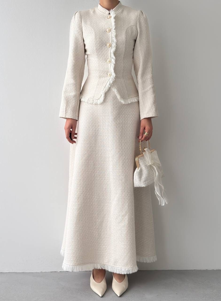 элегантные наряды,деловой костюм женский,твидовый костюм с юбкой,женские наряды