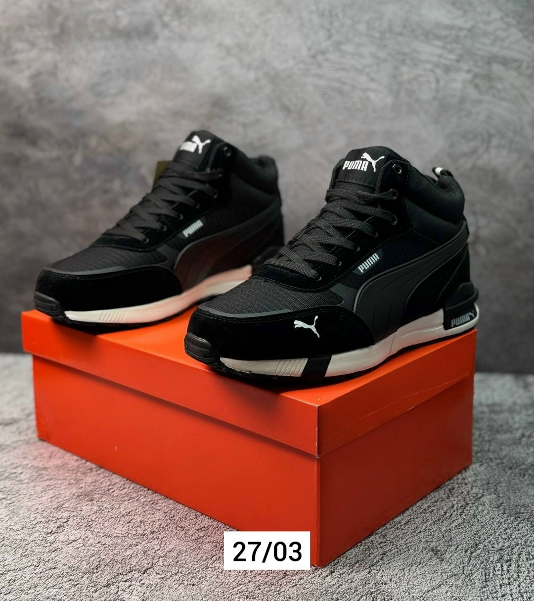 зимние кроссовки puma,мужские кроссовки puma,кроссовки puma,зимние кожаные кроссовки мужские пума,зимние кроссовки пума мужские