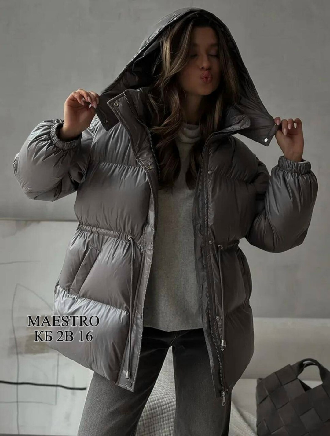 куртка женская,женский пуховик,куртка демисезонная,объемный пуховик,бежевый пуховик